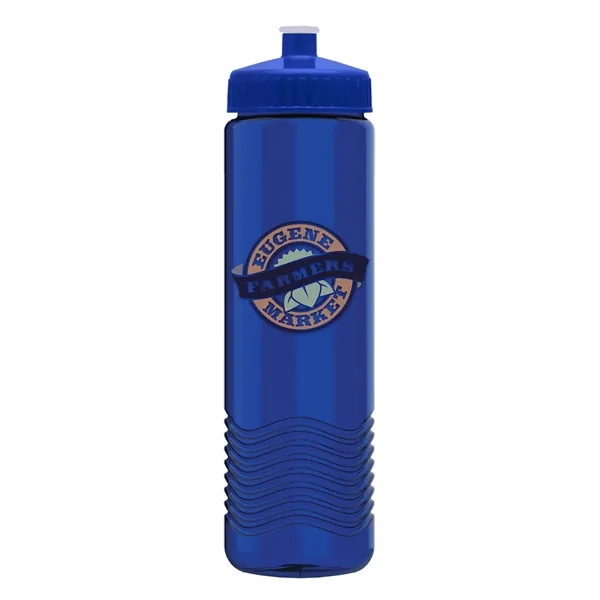 New Slim Cylinder Design 24 oz. Transparent Water Bottles with Push-Pull... from ASI 40480 Koozie Group