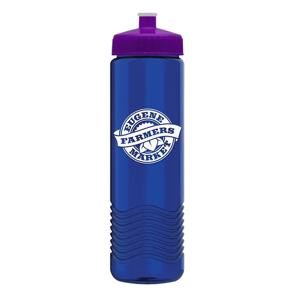 New Slim Cylinder Design 24 oz. Transparent Water Bottles with Push-Pull... from ASI 40480 Koozie Group