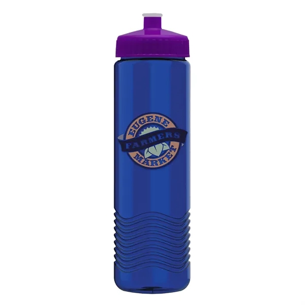 New Slim Cylinder Design 24 oz. Transparent Water Bottles with Push-Pull... from ASI 40480 Koozie Group