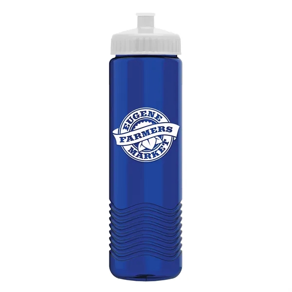 New Slim Cylinder Design 24 oz. Transparent Water Bottles with Push-Pull... from ASI 40480 Koozie Group