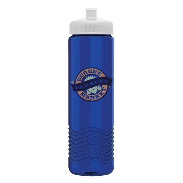 New Slim Cylinder Design 24 oz. Transparent Water Bottles with Push-Pull... from ASI 40480 Koozie Group