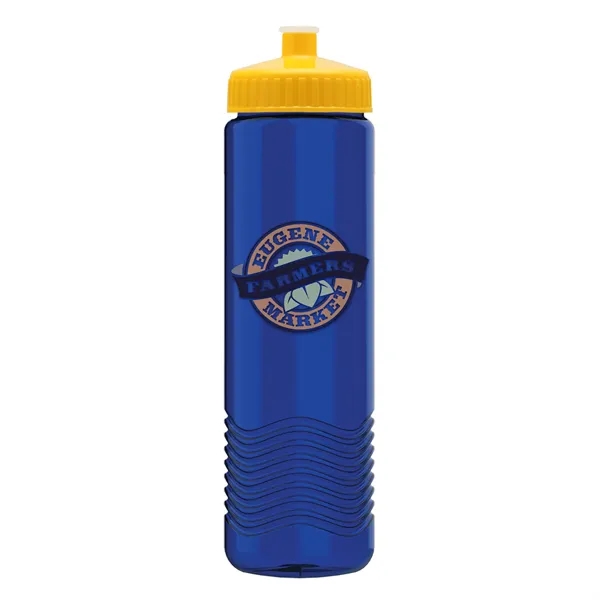 New Slim Cylinder Design 24 oz. Transparent Water Bottles with Push-Pull... from ASI 40480 Koozie Group