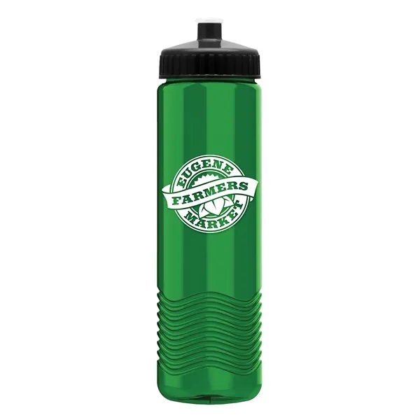 New Slim Cylinder Design 24 oz. Transparent Water Bottles with Push-Pull... from ASI 40480 Koozie Group