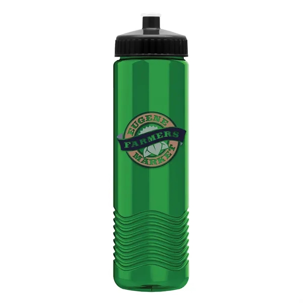 New Slim Cylinder Design 24 oz. Transparent Water Bottles with Push-Pull... from ASI 40480 Koozie Group