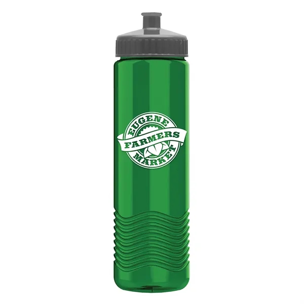New Slim Cylinder Design 24 oz. Transparent Water Bottles with Push-Pull... from ASI 40480 Koozie Group