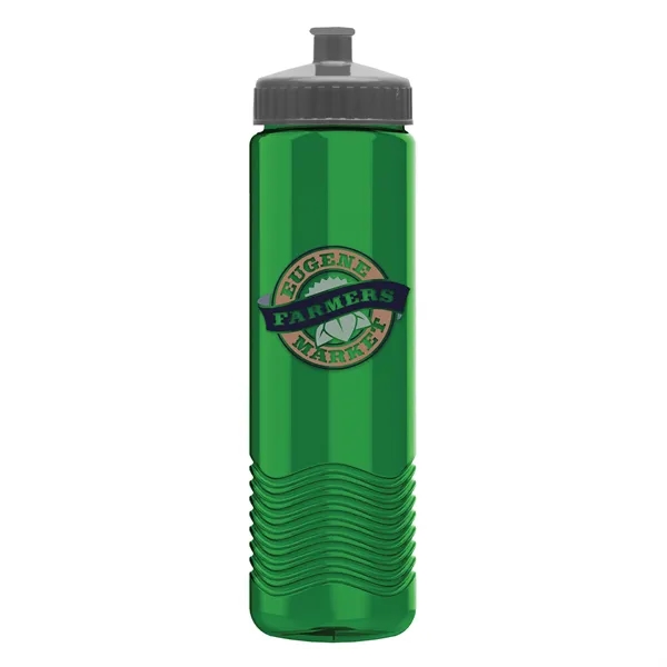 New Slim Cylinder Design 24 oz. Transparent Water Bottles with Push-Pull... from ASI 40480 Koozie Group