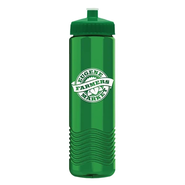 New Slim Cylinder Design 24 oz. Transparent Water Bottles with Push-Pull... from ASI 40480 Koozie Group