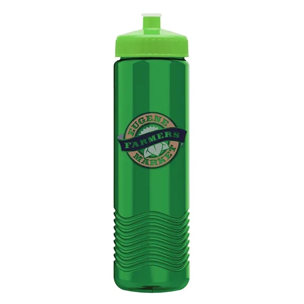 New Slim Cylinder Design 24 oz. Transparent Water Bottles with Push-Pull... from ASI 40480 Koozie Group