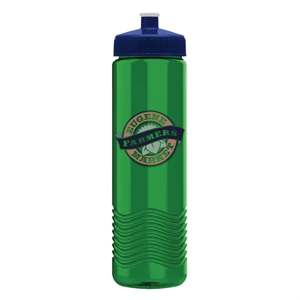 New Slim Cylinder Design 24 oz. Transparent Water Bottles with Push-Pull... from ASI 40480 Koozie Group