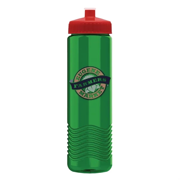 New Slim Cylinder Design 24 oz. Transparent Water Bottles with Push-Pull... from ASI 40480 Koozie Group