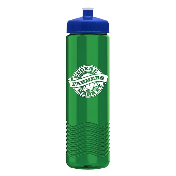 New Slim Cylinder Design 24 oz. Transparent Water Bottles with Push-Pull... from ASI 40480 Koozie Group