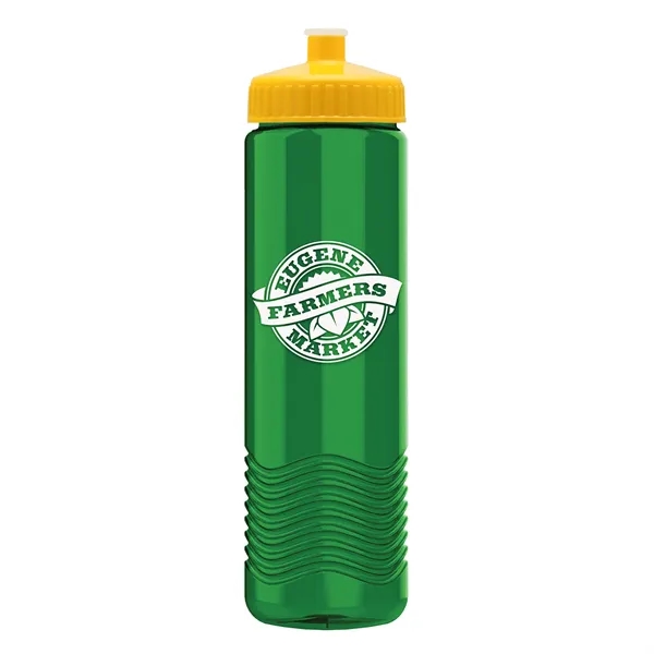 New Slim Cylinder Design 24 oz. Transparent Water Bottles with Push-Pull... from ASI 40480 Koozie Group