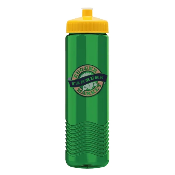 New Slim Cylinder Design 24 oz. Transparent Water Bottles with Push-Pull... from ASI 40480 Koozie Group