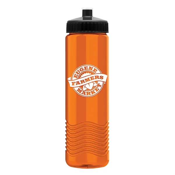 New Slim Cylinder Design 24 oz. Transparent Water Bottles with Push-Pull... from ASI 40480 Koozie Group