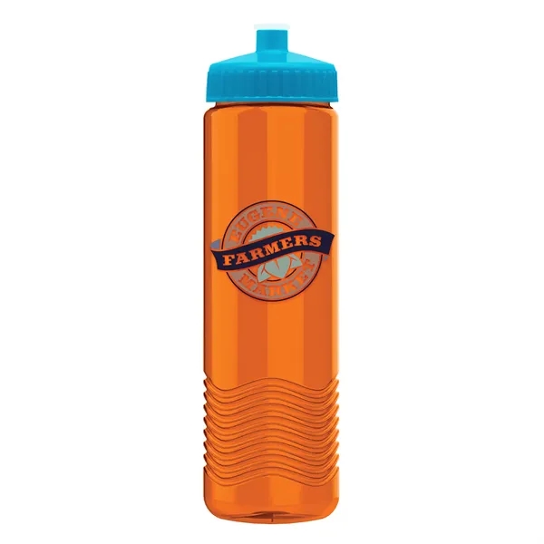 New Slim Cylinder Design 24 oz. Transparent Water Bottles with Push-Pull... from ASI 40480 Koozie Group