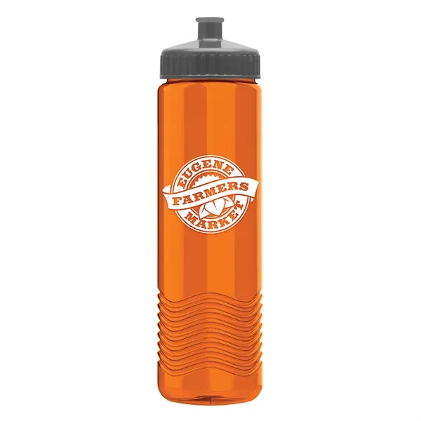 New Slim Cylinder Design 24 oz. Transparent Water Bottles with Push-Pull... from ASI 40480 Koozie Group