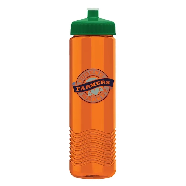 New Slim Cylinder Design 24 oz. Transparent Water Bottles with Push-Pull... from ASI 40480 Koozie Group