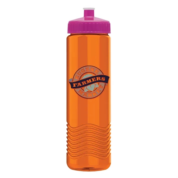 New Slim Cylinder Design 24 oz. Transparent Water Bottles with Push-Pull... from ASI 40480 Koozie Group