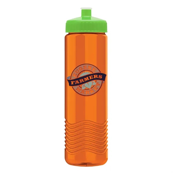 New Slim Cylinder Design 24 oz. Transparent Water Bottles with Push-Pull... from ASI 40480 Koozie Group