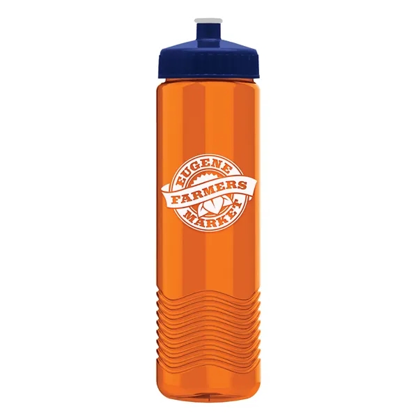 New Slim Cylinder Design 24 oz. Transparent Water Bottles with Push-Pull... from ASI 40480 Koozie Group
