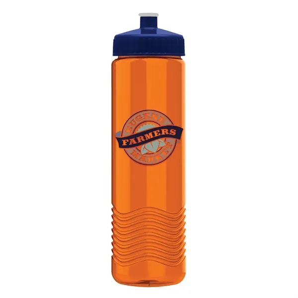 New Slim Cylinder Design 24 oz. Transparent Water Bottles with Push-Pull... from ASI 40480 Koozie Group