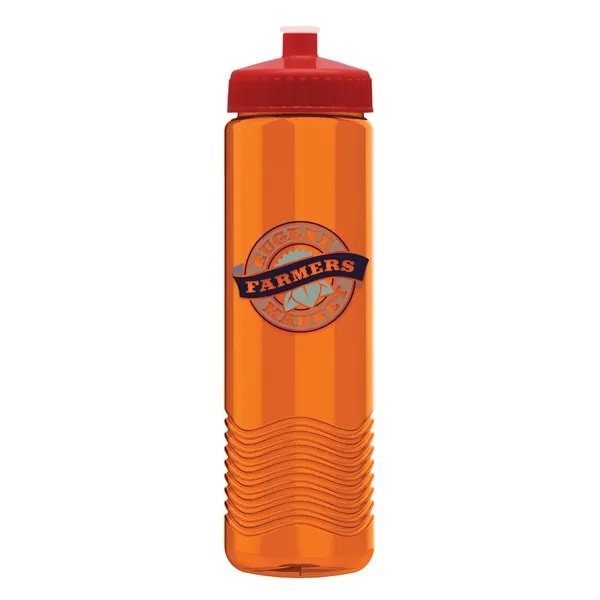 New Slim Cylinder Design 24 oz. Transparent Water Bottles with Push-Pull... from ASI 40480 Koozie Group