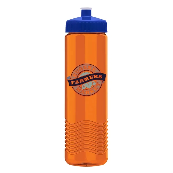 New Slim Cylinder Design 24 oz. Transparent Water Bottles with Push-Pull... from ASI 40480 Koozie Group