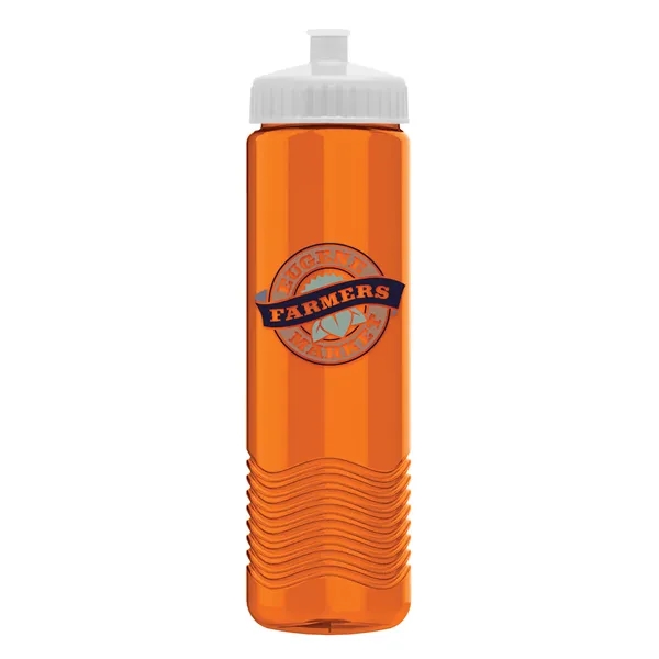 New Slim Cylinder Design 24 oz. Transparent Water Bottles with Push-Pull... from ASI 40480 Koozie Group