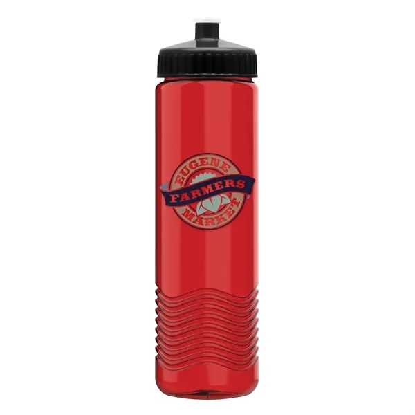 New Slim Cylinder Design 24 oz. Transparent Water Bottles with Push-Pull... from ASI 40480 Koozie Group