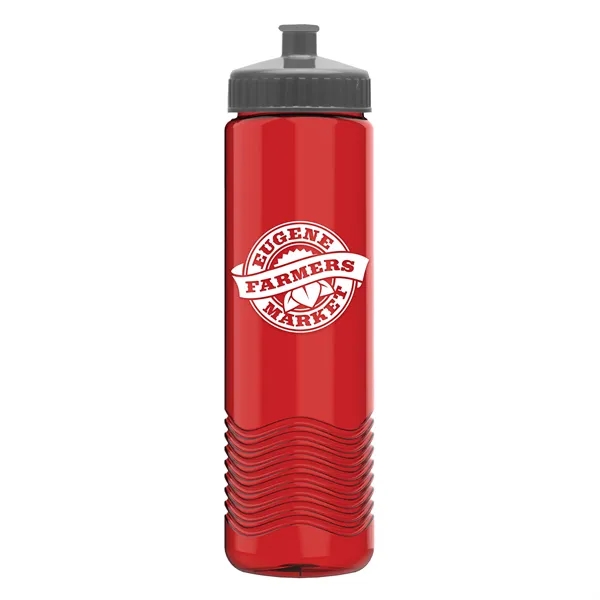 New Slim Cylinder Design 24 oz. Transparent Water Bottles with Push-Pull... from ASI 40480 Koozie Group