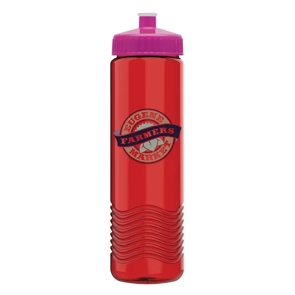 New Slim Cylinder Design 24 oz. Transparent Water Bottles with Push-Pull... from ASI 40480 Koozie Group