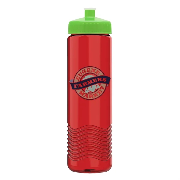 New Slim Cylinder Design 24 oz. Transparent Water Bottles with Push-Pull... from ASI 40480 Koozie Group