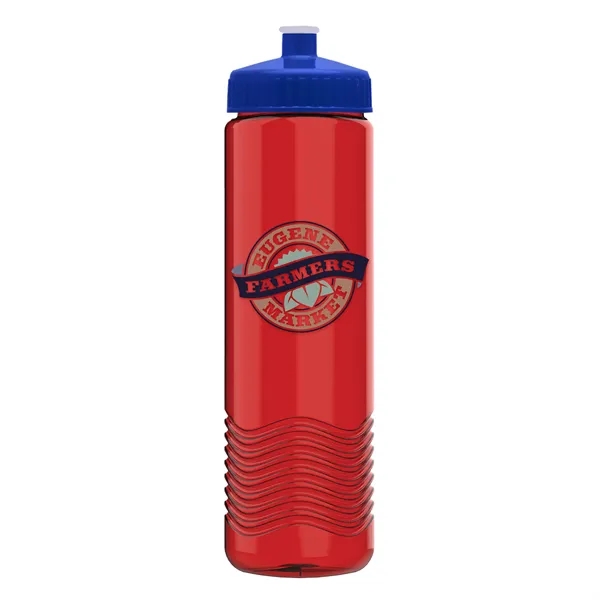 New Slim Cylinder Design 24 oz. Transparent Water Bottles with Push-Pull... from ASI 40480 Koozie Group