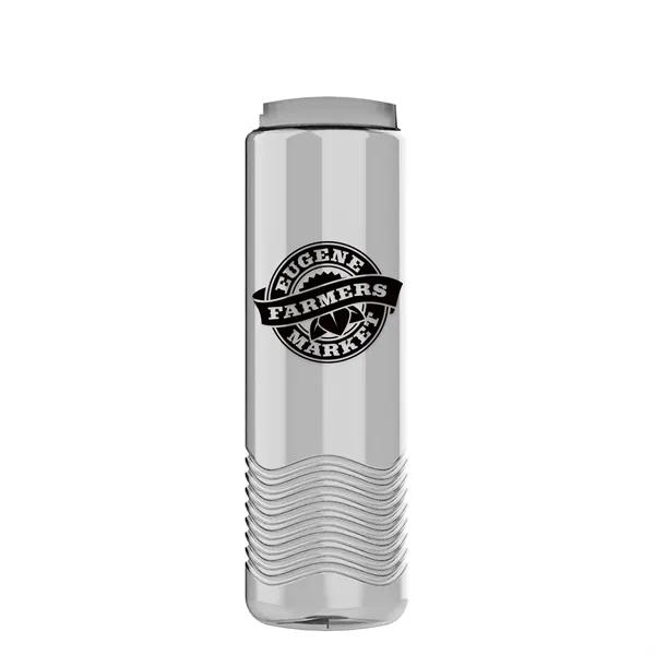 New Slim Cylinder Design 24 oz. Transparent Water Bottles with Push-Pull... from ASI 40480 Koozie Group