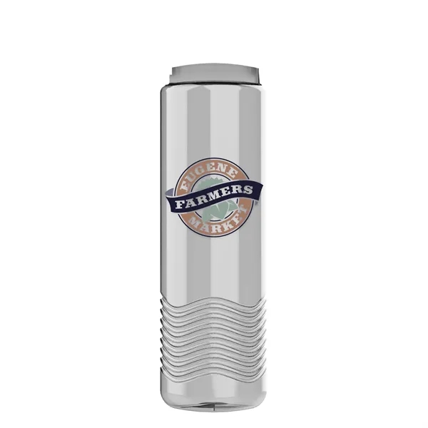 New Slim Cylinder Design 24 oz. Transparent Water Bottles with Push-Pull... from ASI 40480 Koozie Group