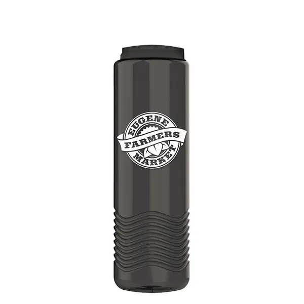 New Slim Cylinder Design 24 oz. Transparent Water Bottles with Push-Pull... from ASI 40480 Koozie Group