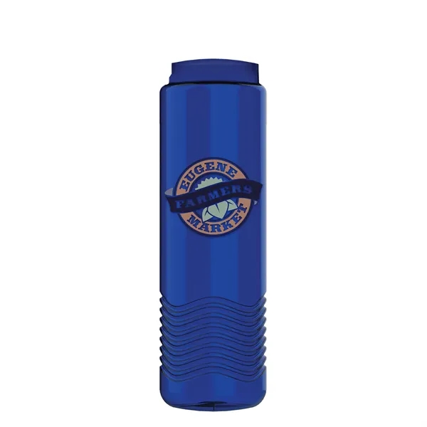 New Slim Cylinder Design 24 oz. Transparent Water Bottles with Push-Pull... from ASI 40480 Koozie Group