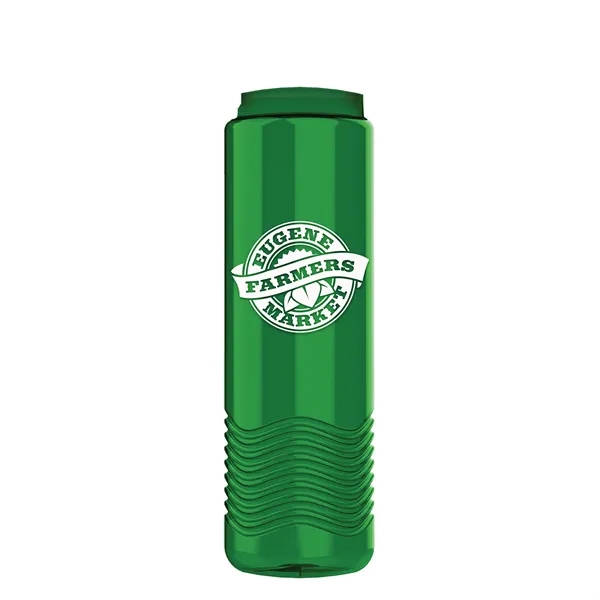 New Slim Cylinder Design 24 oz. Transparent Water Bottles with Push-Pull... from ASI 40480 Koozie Group