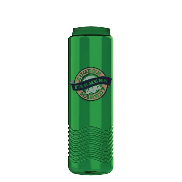 New Slim Cylinder Design 24 oz. Transparent Water Bottles with Push-Pull... from ASI 40480 Koozie Group