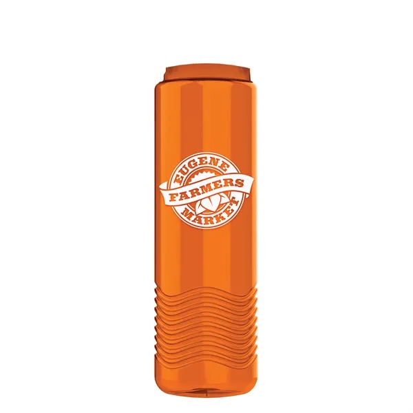 New Slim Cylinder Design 24 oz. Transparent Water Bottles with Push-Pull... from ASI 40480 Koozie Group