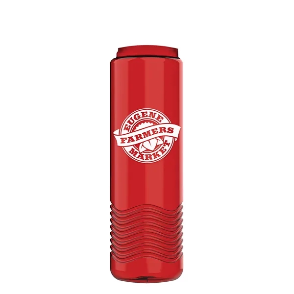 New Slim Cylinder Design 24 oz. Transparent Water Bottles with Push-Pull... from ASI 40480 Koozie Group