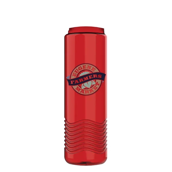 New Slim Cylinder Design 24 oz. Transparent Water Bottles with Push-Pull... from ASI 40480 Koozie Group