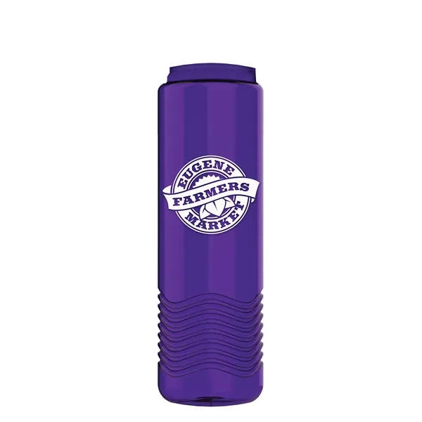 New Slim Cylinder Design 24 oz. Transparent Water Bottles with Push-Pull... from ASI 40480 Koozie Group