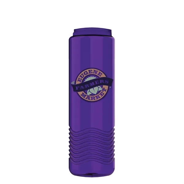 New Slim Cylinder Design 24 oz. Transparent Water Bottles with Push-Pull... from ASI 40480 Koozie Group