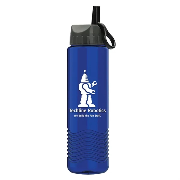 Wave - 24 oz Bottle -Ring Straw Lid... from ASI 40480 Koozie Group