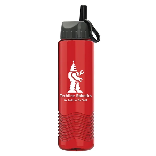Wave - 24 oz Bottle -Ring Straw Lid... from ASI 40480 Koozie Group