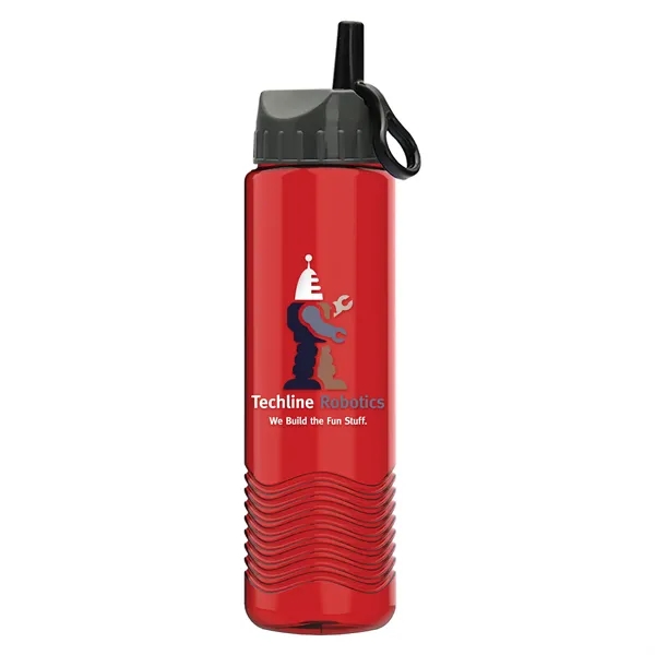 Wave - 24 oz Bottle -Ring Straw Lid... from ASI 40480 Koozie Group