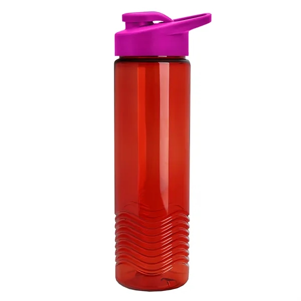 New Slim Cylinder Design 24 oz. Transparent Sport Bottle with Drink-Thru... from ASI 40480 Koozie Group