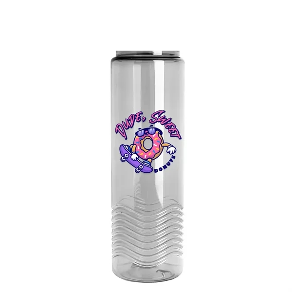 New Slim Cylinder Design 24 oz. Transparent Sport Bottle with Drink-Thru... from ASI 40480 Koozie Group