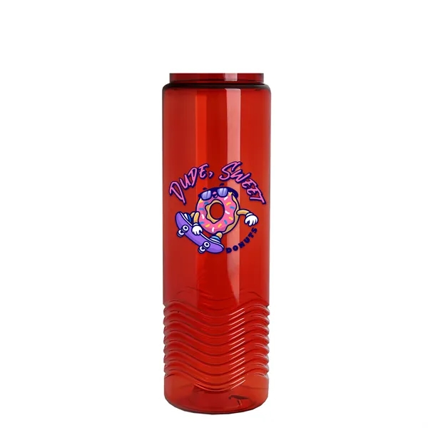 New Slim Cylinder Design 24 oz. Transparent Sport Bottle with Drink-Thru... from ASI 40480 Koozie Group